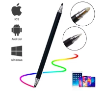 Придбати - стилус  Стилус для смартфона Двосторонній ST9 Волоконний Чорний Ручка для сенсорного екрану Android Iphone Ipad (ST9B)