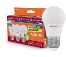 Придбати - LED-лампу  Лампа світлодіодна Electrum A50 6W PA LD-7 E27 4000K 540lm 3шт. (A-LD-1854)