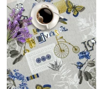 Придбати - скатертину та серветку  Скатертина на стіл (6520) Time Textile 135x240 см Сірий