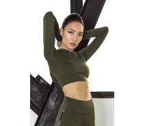 Придбати - жіночий спортивний топ  Женский спортивный топ DF ORIGINAL Balance Hoodie Designed For Fitness One size Хаки