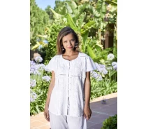 Придбати - жіночу пляжну сорочку  Біла блузка з вишивкою Fresh Cotton 2010 F-1C ​​42 (S) Білий Fresh Cotton 2010 F-1C