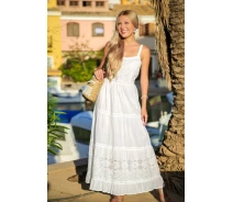 Придбати - пляжний сарафан  Довгий білий сарафан Fresh Cotton 17298-1С 48 (XL) Білий Fresh Cotton 17298-1С