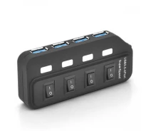 Придбати - кардрідер  Хаб USB 3.0, 4 порта, с переключателями, поддержка до 2TB, 5Gb - s, кабель 0,6м, Блистер (8643-ytg)