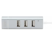 Придбати - кардрідер  Концентратор-адаптер DIGITUS USB Type-C, 3xUSB+Fast Ethernet (DA-70253-e)