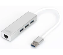 Придбати - кардрідер  Концентратор-адаптер DIGITUS Gigabit Ethernet USB 3.0, 3xUSB, 1xLAN (DA-70250-1-e)