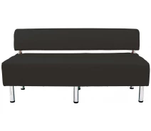 Придбати - диван  Диван Richman Офіс Двійка 1550 x 680 x 750H см Зі спинкою Флай nova Black 2230 Чорний