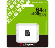 Придбати - карту пам'яті  Карта пам'яті Kingston MicroSDXC 64GB Canvas Select Plus Gen3 100MB/s A1 (SDCS3/64GBSP)