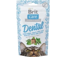 Придбати - ласощі для кота  Функціональні ласощі Brit Care Cat Snack Dental для котів для здоров'я зубів та ясен з індичкою 50 г(8595602521692)