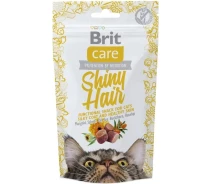 Придбати - ласощі для кота  Функціональні ласощі Brit Care Cat Snack Shiny Hair для котів для здоров'я шкіри та шерсті з лососем 50 г(8595602521388)