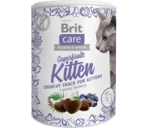 Придбати - ласощі для кота  Ласощі Brit Care Cat Snack Superfruits Kitten для кошенят від 6 тижнів з куркою кокосом та чорницею 100 г(8595602521425)
