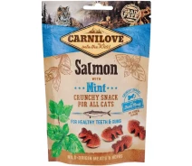 Придбати - ласощі для кота  Ласощі Carnilove Cat Crunchy Snack Salmon with Mint для котів для здоров'я зубів і ясен з лососем та м'ятою 50 г(8595602527175)