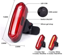 Придбати - велофару  Ліхтар габаритний задній (скло) BC-TL5434 LED, USB, (червоний) (10157_14726)