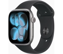 Придбати - смарт-годинник  Apple Watch Series 11 GPS 46mm Space Grey Aluminium Case with Black Sport Band - S/M (MEV04RK/A)