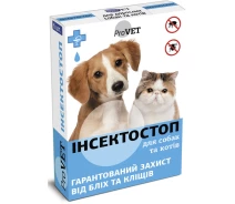 Придбати - протипаразитарний засіб для кота  Краплі ProVET ІНСЕКТОСТОП для котів та собак, 6 піпеток по 0,8 мл (інсектоакарицид)(3000000008249)