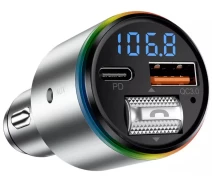 Придбати - FM трансмиттер  FM трансміттер Proove Launcher Power Drive 30W (PD+QC3.0) Type-C+USB+AUX Silver (FMPD30110006)