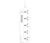 Придбати -  Фільтр живлення ProLogix Premium 5 розеток, 6 USB AUTO ID, 2 м, білий (PR-SC5614W)