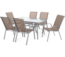 Придбати - комплект садових меблів  Меблі садові комплект HomeGarden Sevilla Silver / Taup 6 + 1
