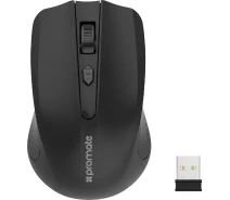 Придбати - мишку для ноутбука  Миша Promate Clix-8 Wireless Black (clix-8.black)