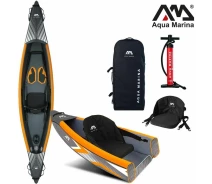Придбати - каяк  Каяк одномісний AQUA MARINA Tomahawk DWF High-end Kayak High-back Seat Double Action Pump Zip Backpack (Paddle Excluded) (Air-K 375)