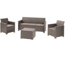 Придбати - комплект садових меблів  Набір меблів KETER Emma 3 seater set стіл-скриня бежевий (8711245148106)