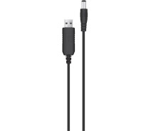 Придбати - кабель та перехідник  Кабель живлення ACCLAB USB to DC, 5,5х2,5 мм, 12V, 1A Black