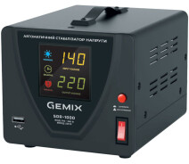 Придбати - стабілізатор напруги  Стабілізатор напруги Gemix SDR-1000 релейний 700Вт (10700201)