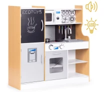 Придбати - ігровий набір  Дерев'яна ігрова кухня Ecotoys MOOD зі звуковими та світловими ефектами (TL053001)