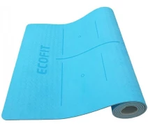 Придбати - килимок для фітнесу та йоги  Килимок для фітнесу Ecofit MD9038 TPE 1830*610*6мм блакитний