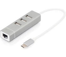 Придбати - кардрідер  USB2.0 Digitus 3 USB, 1 Lan, Type C Connect (DA-70253)