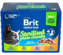 Придбати - корм для кота  Корм для котів Brit Premium Cat Набір 100g х 12шт(111834)(8595602548514)