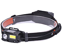 Придбати - ліхтарик  Ліхтар Solight WN30 LED charging headlamp 3W+COB,150+60lm,Li-ion,Black