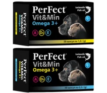 Придбати - вітаміну та вітамінну добавку для собаки  PerFect Vit&Min Omega3+ для собак і кішок №50 по 1 г(4820138348951)