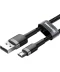 Фото № 4 Кабель Baseus Cafule Cable USB to Micro 2.4A 1m Gray/Black (CAMKLF-BG1)