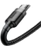 Фото № 5 Кабель Baseus Cafule Cable USB to Micro 2.4A 1m Gray/Black (CAMKLF-BG1)