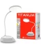 Фото № 1 Акумуляторна настільна LED лампа TITANUM 7W (2 АКБ *1200mAh) (TLTF-022G) сіра