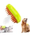 Фото № 1 Парова щітка масажер спрей 3 в 1 PET SPRAY MASSAGE BRUSH для вичісування собак і котів з паровим розпилювачем - зелена (48856215)