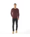 Фото № 3 Джемпер Ben Sherman Stitch Detail Neck Wine Burgundy Marl S