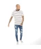 Фото № 3 Джинси DFND London Rip & Repair Skinny Midwash Washed Blue 34W 32L