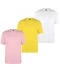 Фото № 1 Футболка Donnay 3 Pack Pink/Yell/White XXL