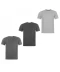 Фото № 1 Футболка Donnay GreyM/CharM/Blk 3 шт XXL