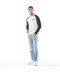Фото № 3 Лонгслів JACK AND JONES Brian T-Shirt Sky Captain / White Navy XS