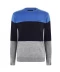 Фото № 1 Джемпер Pierre Cardin Colour Block Knit Blue / Navy / GreyM S