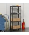 Фото № 4 Стелаж Plastmeccanica Universal Vent пластиковий 4 полки 60х30х138 см чорний (5136)