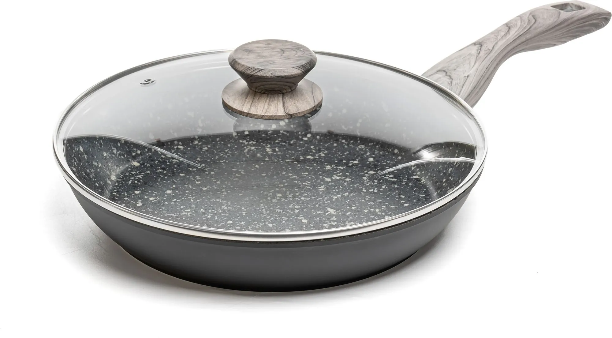 Сковорода кована з кришкою Hölmer, 24см FP-22324-SWMGBL Star Chef Granite Premium