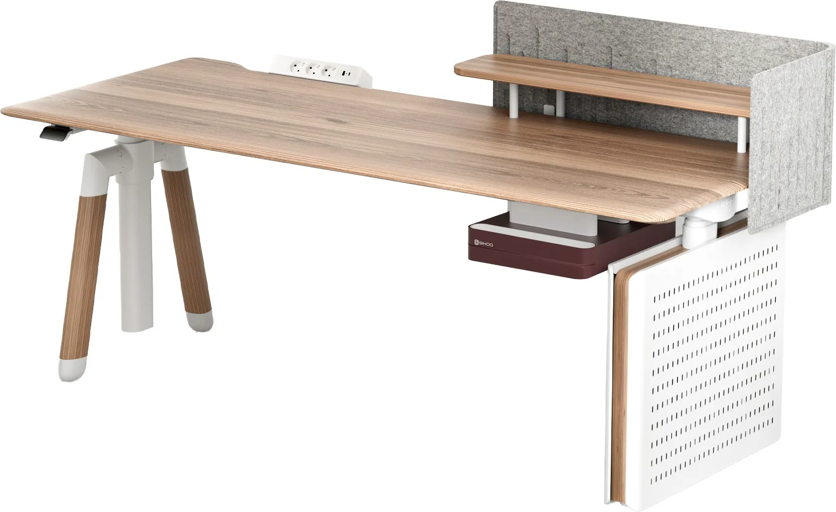 Комп'ютерний стіл Sihoo D07 1.8m Maple/White (D07A-102/D07J-102-AB/DO7-P)
