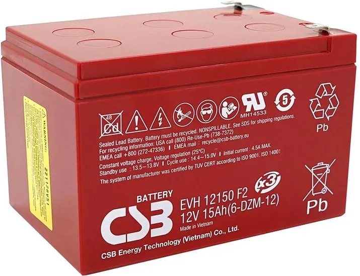 Акумуляторна батарея CSB EVH12150, 12V 15Ah