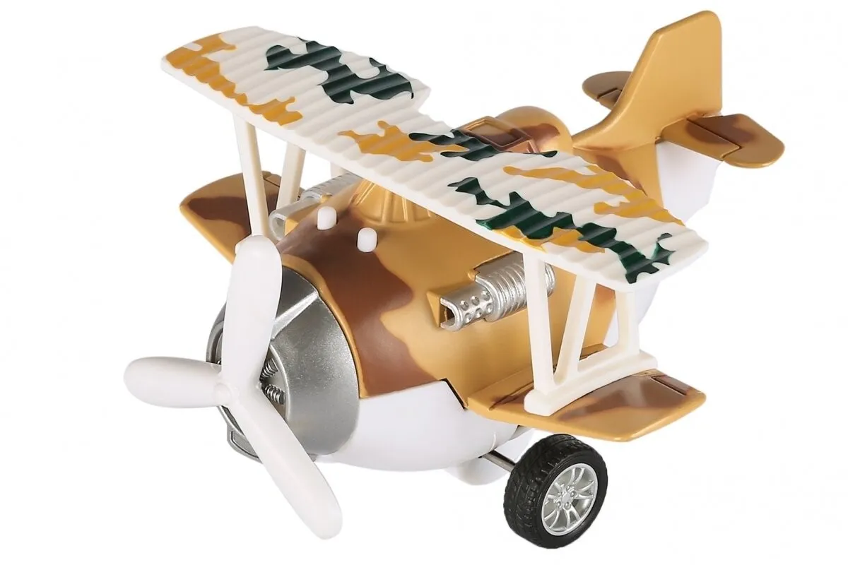 Літак металевий інерційний Same Toy Aircraft коричневий зі світлом і музикою (SY8015Ut-3)