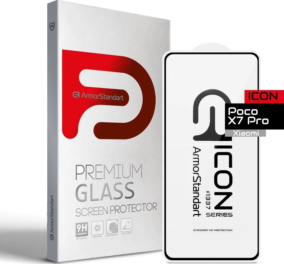 Захисне скло ArmorStandart Icon Black (ARM82713) для Xiaomi Poco X7 Pro