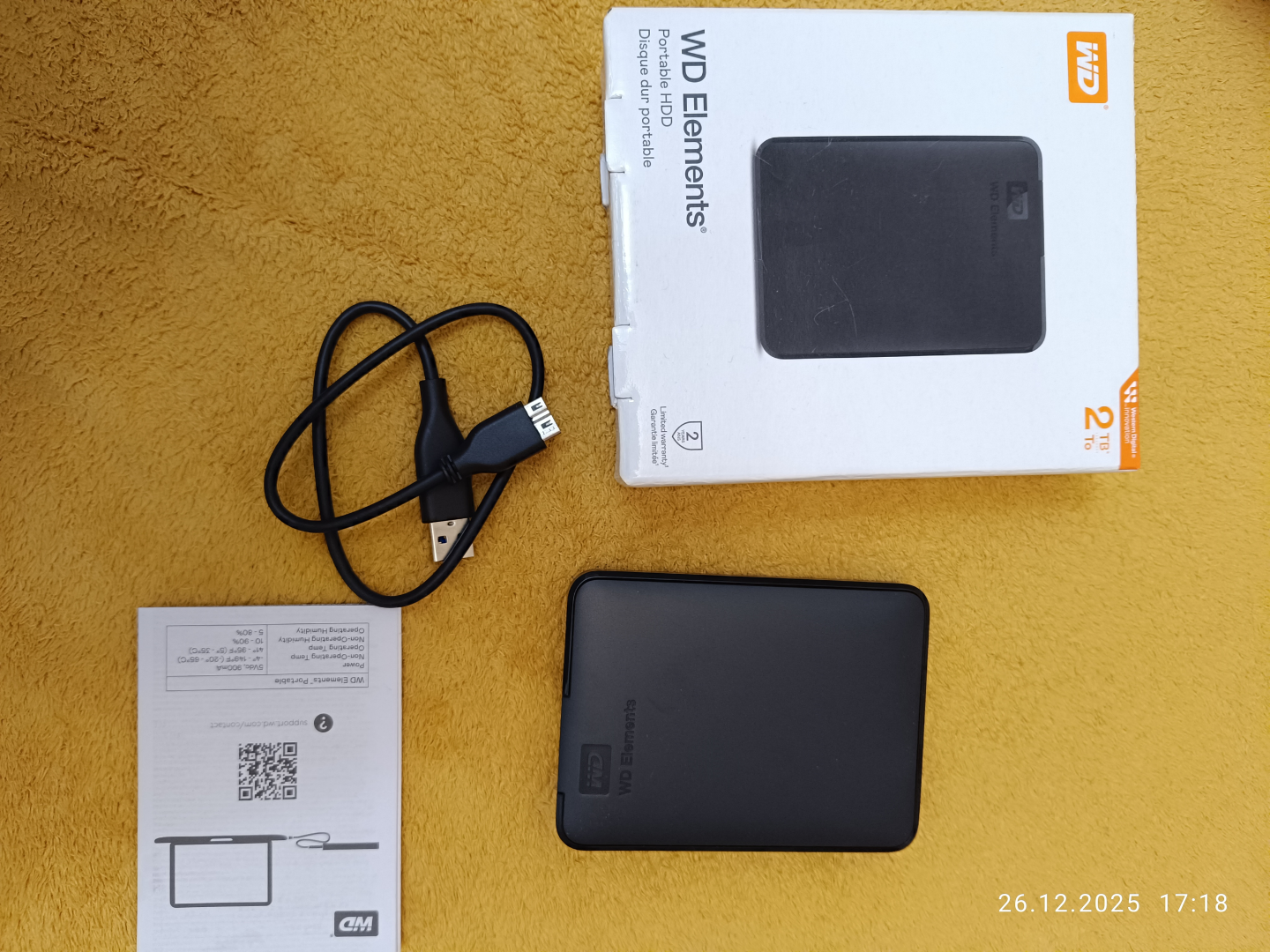 Внешний жесткий диск Western Digital 2TB Elements Portable 2.5 USB