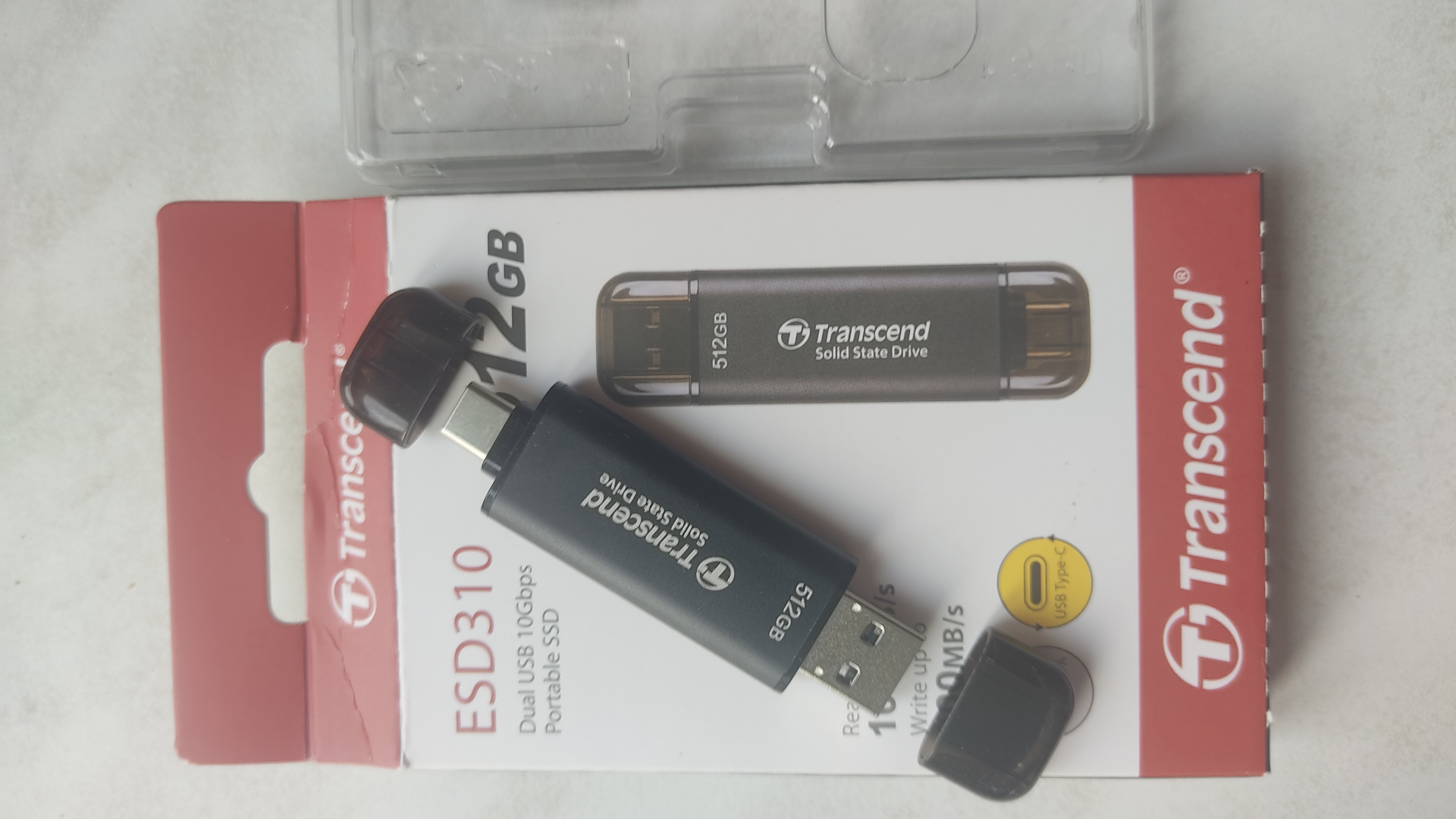 SSD-накопитель Transcend ESD310C 256GB USB Type-A/USB Type-C 3D SSD-накопитель Transcend ESD310C 256GB USB Type-A/USB Type-C 3D